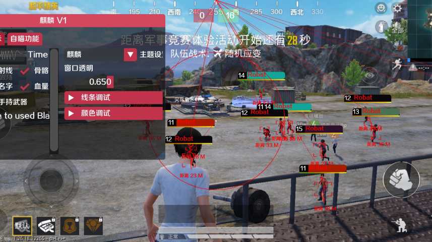 和平精英辅助【火焰鸟直装V6.0终极修复版】射线透视 准星聚点 空投透视 人物变大 显示手持 透视雷达